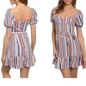 HOST PICK!! Women’s Off Shoulder Striped Mini Dress. NWT, Size Medium